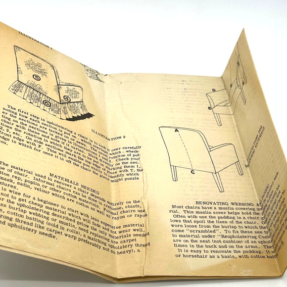 Alice Brooks Vintage Furniture Reupholstery Instructions #7460 - Picture 6 of 9